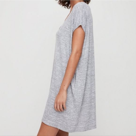 Aritzia Wilfred Free Marcoux Mini Oversized Gray Dress Size XS. - Picture 4 of 15